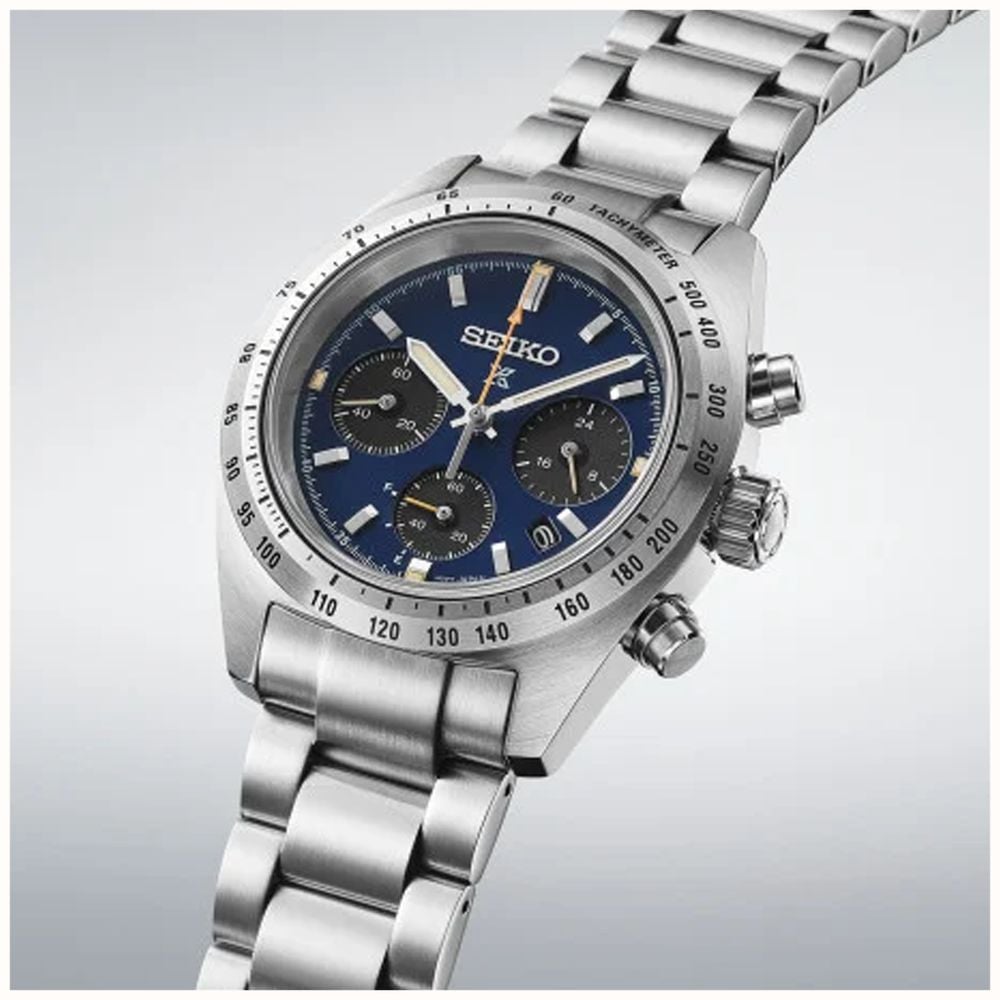 Seiko Prospex Speedtimer European Exclusive Limited Edition in Midnight Riviera Blue HBJ008P1 - alternate view 4