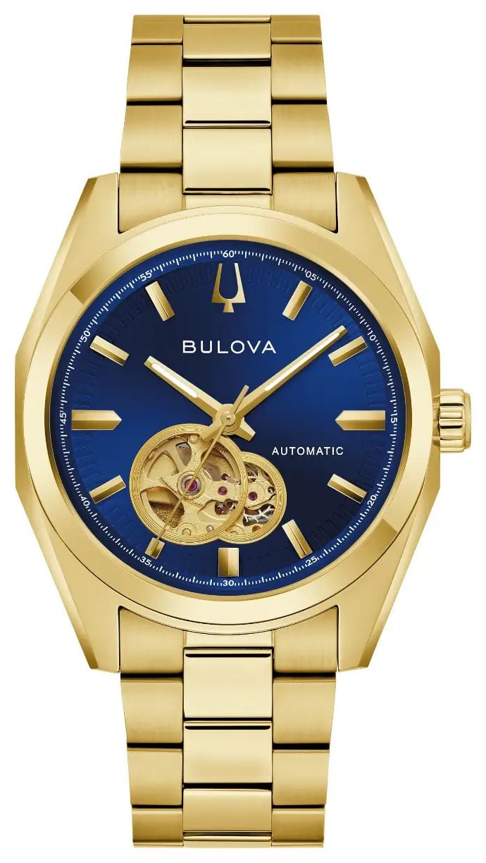 Bulova 97A203 Surveyor Open-Heart Automatic (39mm) Blue Watch