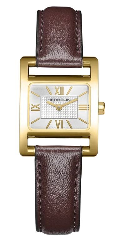 Herbelin 17537P08BU Ve Avenue (19 x 23.4mm) Silver Guilloch Watch
