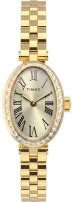 Timex Timex Trend Cavatina 19 mm Elegant Small Oval Quartz with Roman Indices TW2Y90100