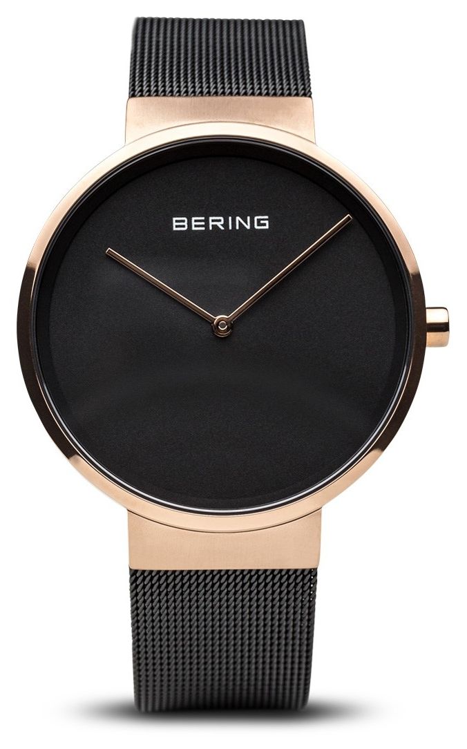 Bering 14539-166 Unisex Quartz Black Stainless Steel Strap Watch
