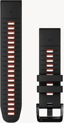 Garmin QuickFit 22 mm Strap Only Black/Flame Red Silicone 010-13280-06