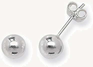 Silver 6mm Ball Stud Earrings G5513