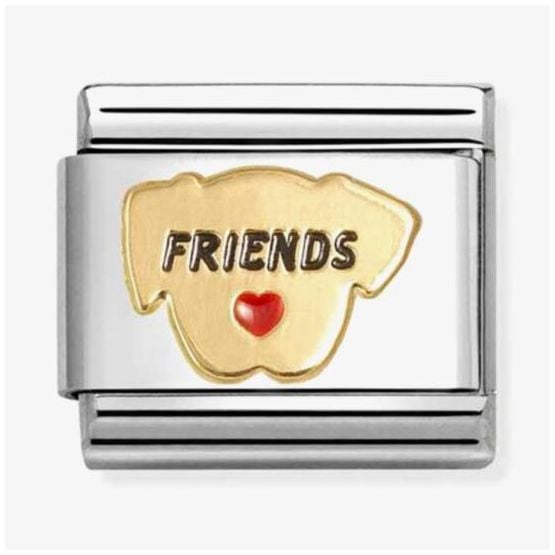 Nomination 030285/69 Classic Dog Head 18ct Gold Charm Jewellery