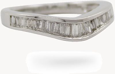 10k W/gold Bagette Cut Dia 0.50ct Ring JM2806