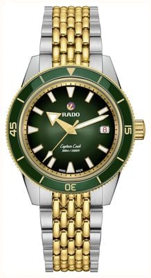 RADO Captain Cook Automatic (39mm) Green Dial / Two-Tone Stainless Steel Bracelet R32225313
