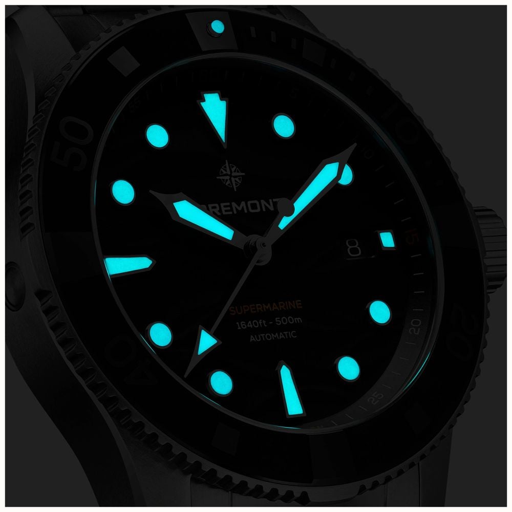 Bremont Supermarine 500M Automatic (43mm) Polar White 3D Wave Pattern Dial / Stainless Steel Bracelet SM43-DT-SS-WH-B - alternate view 6