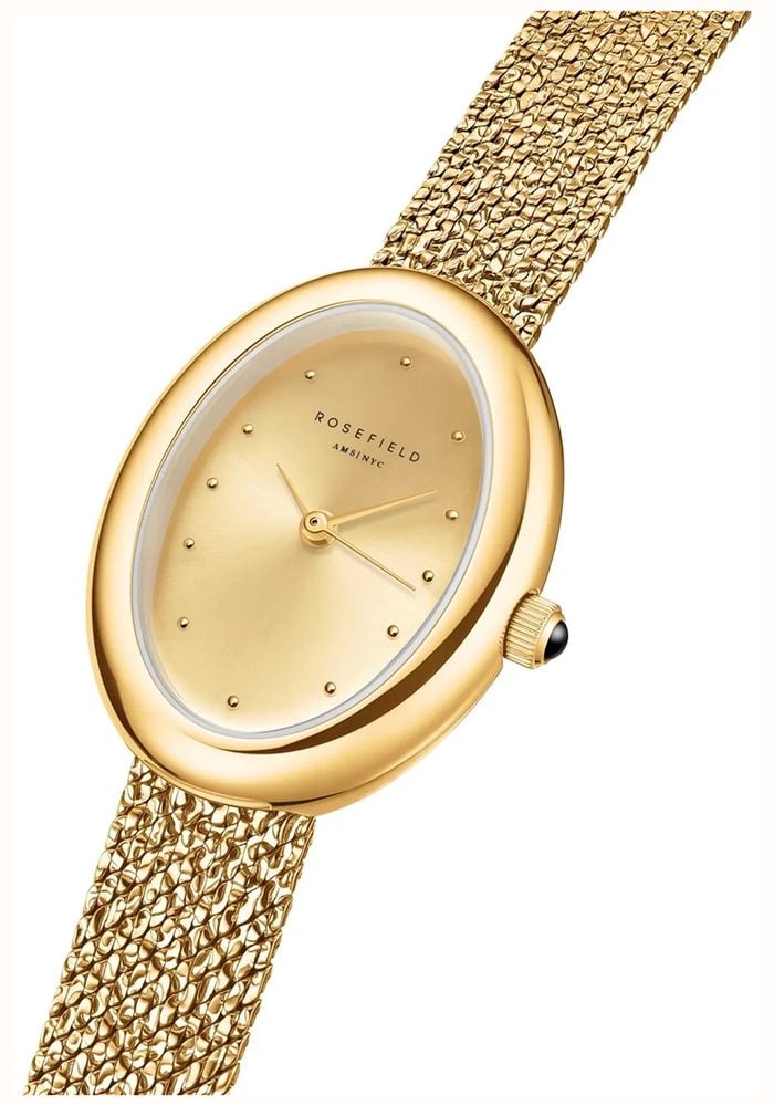Rosefield Ovale Gold Tone Dial And Mesh Strap Watch OVGGMG-OV23 - alternate view 3