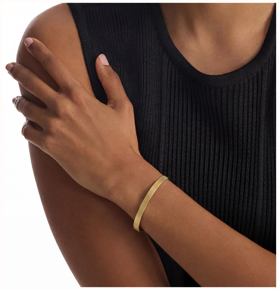 Calvin Klein Sophisticated Textured Gold - Tone Bracelet 35001008 - alternate view 2