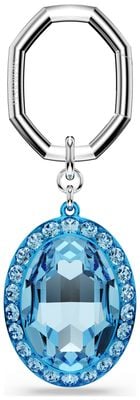 Swarovski Lucent Keyring Oval-Cut Blue Crystal Stainless Steel 5666644
