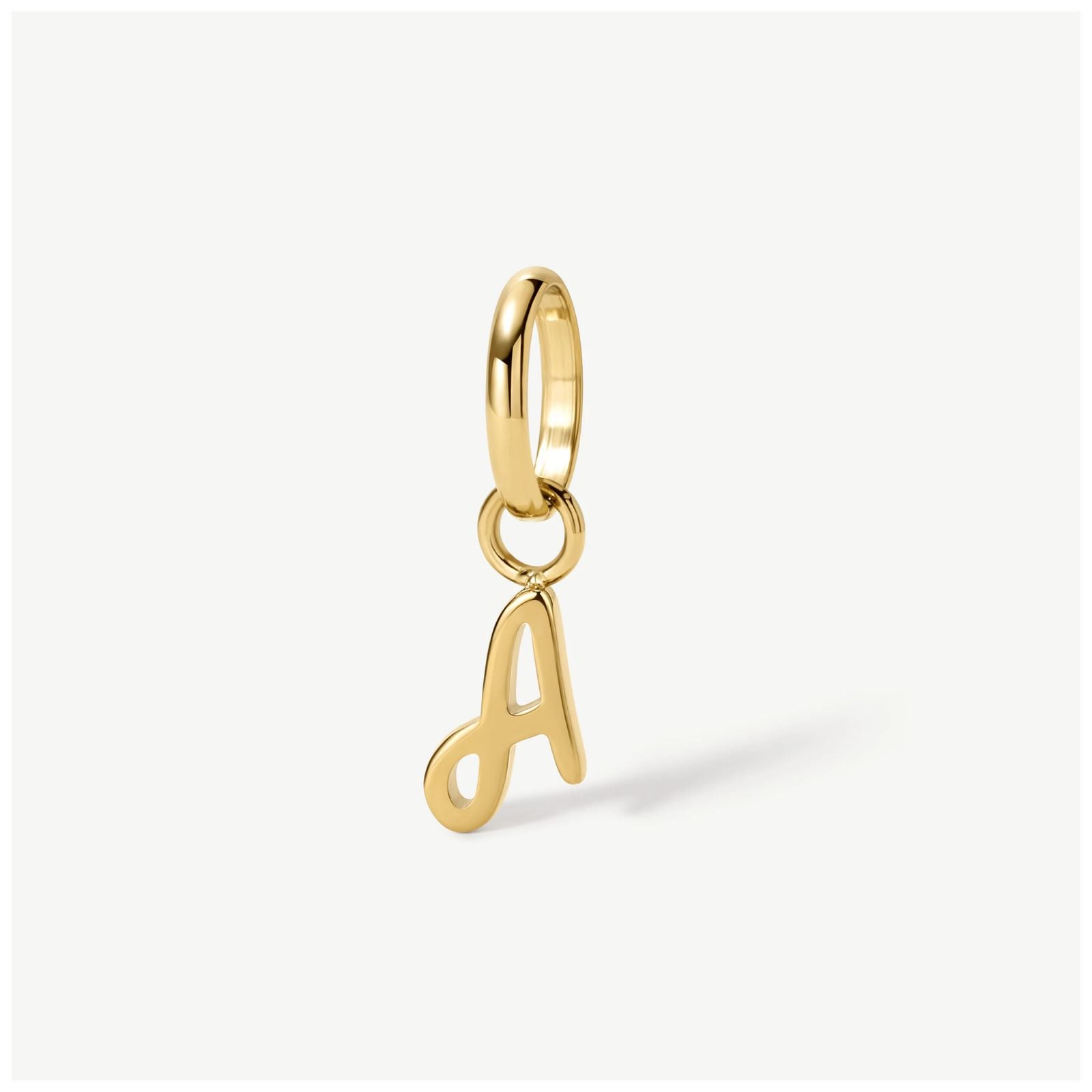 D.LOUISE CH-39-01 Gold Tone Mini Italic Initial Charm - A Jewellery