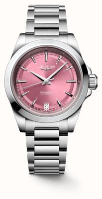 LONGINES Women's Conquest Automatic (34mm) Pink Dial / Stainless Steel Bracelet L34304996
