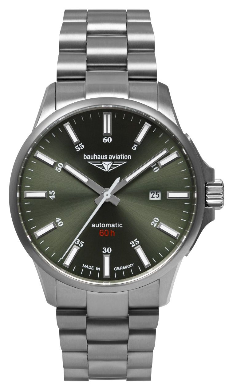 Bauhaus 2864M-4 Aviation Titanium Automatic 60h (42mm) Dark Watch