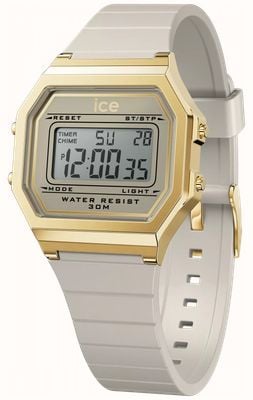 Ice-Watch ICE Digit Retro Wind (34mm) Digital Dial / Beige Silicone Strap 022066