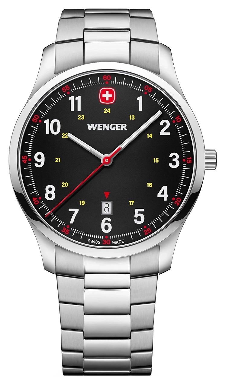 Wenger 01.1441.131 City Sport Quartz (42mm) Matte Black Dial Watch
