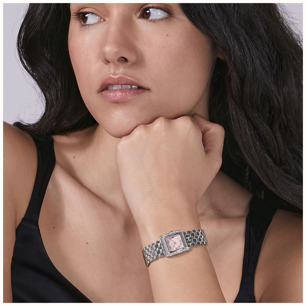 Olivia Burton 21mm Berkley Blush & Silver Bracelet 24000381 - alternate view 5