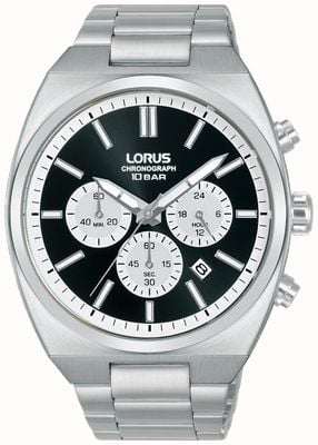 Lorus ‘Multisports’ Chronograph (43mm) Black Dial / Stainless Steel Bracelet RT361KX9