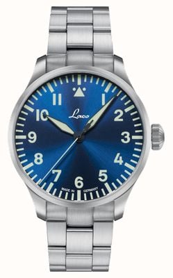 Laco Augsburg 'Blaue Stunde' Automatic (42mm) Blue Sunray Dial / Stainless Steel Bracelet 862100.2.MB
