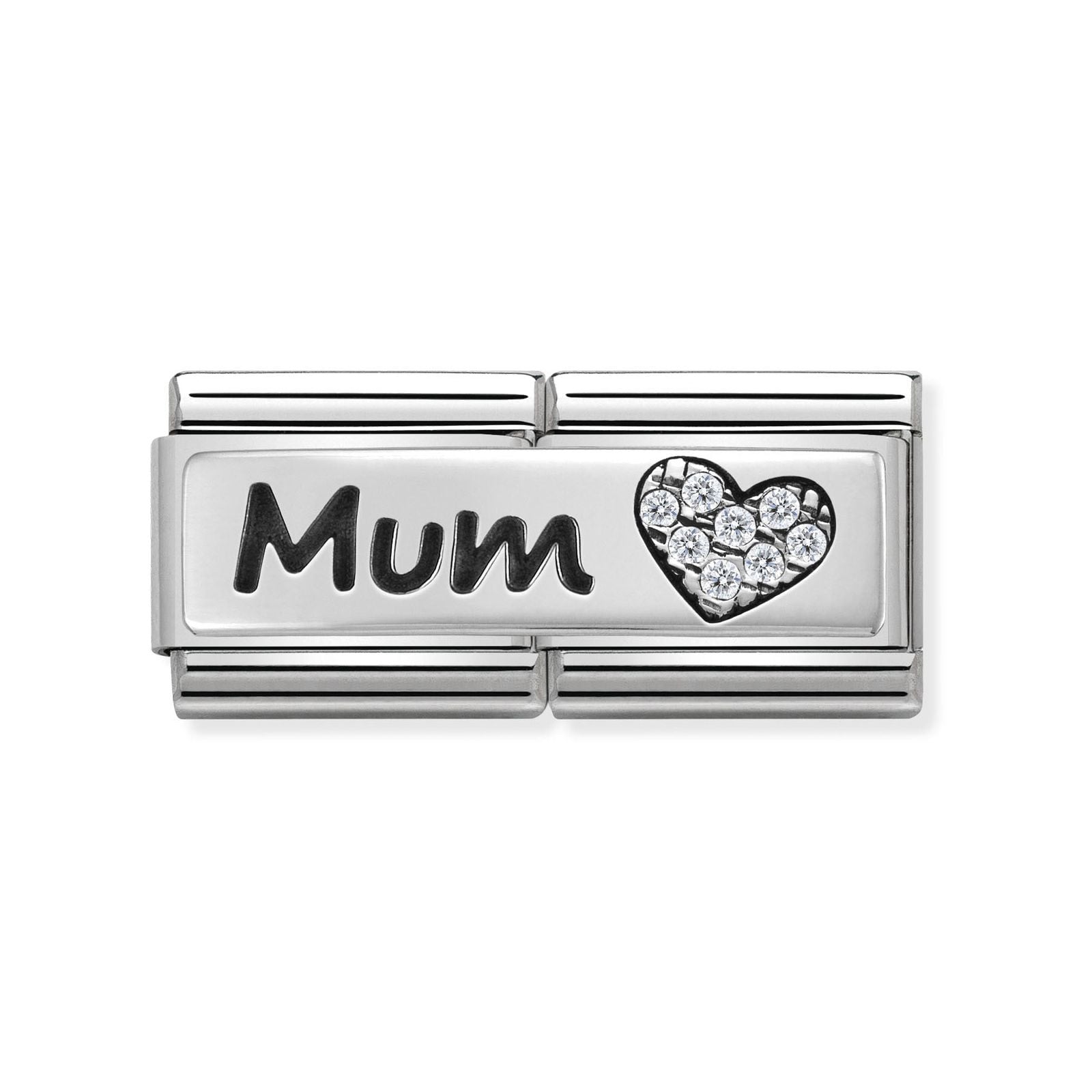 Nomination 330731/07 Classic Double Mum Heart Sterling Jewellery