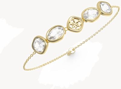 Guess Guess Womens Mamounia 4G Multi Crystals Bracelet UBB05570YG