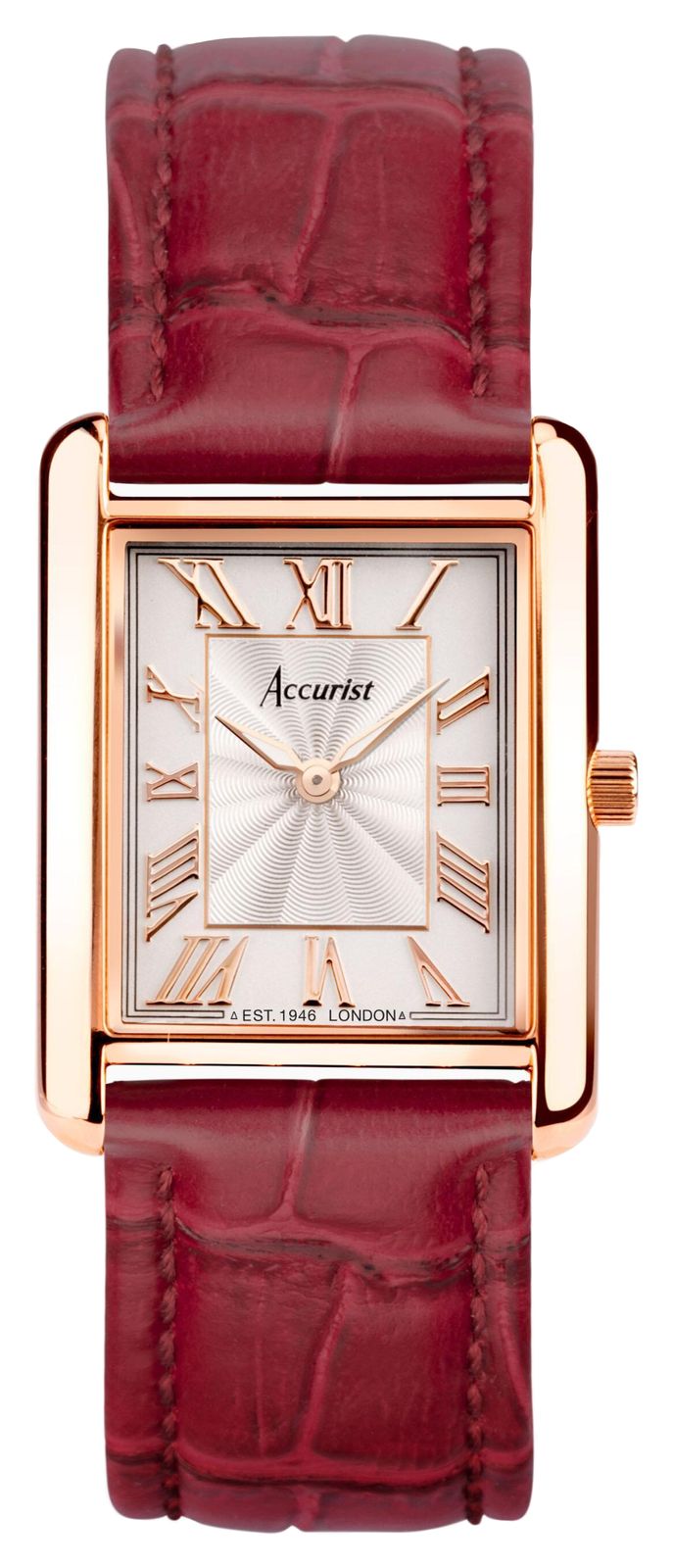 Accurist 71010 Women's Rectangle Quartz (26mm) White Dial / Watch