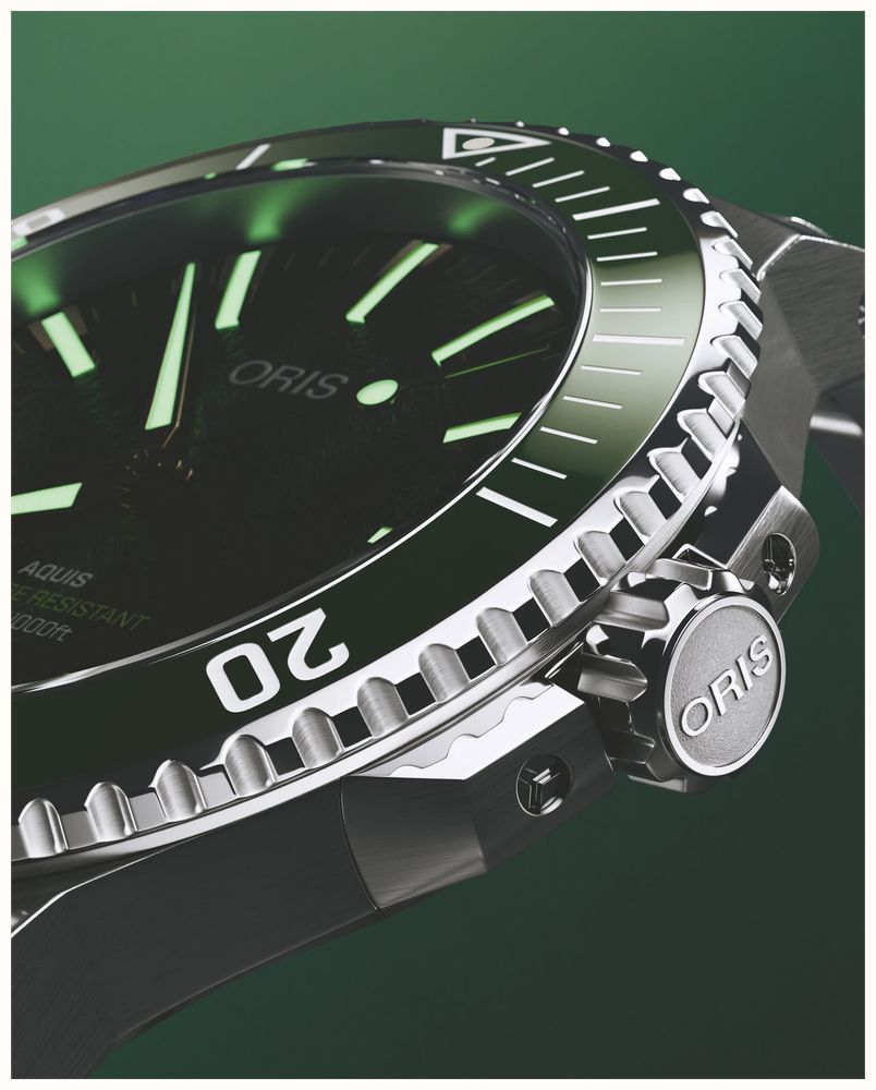 ORIS Aquis Date Kelp Forest Limited Edition (41.5mm) Ocean Green 3D Dial / Stainless Steel Bracelet 01 733 7787 4187-SET - alternate view 6