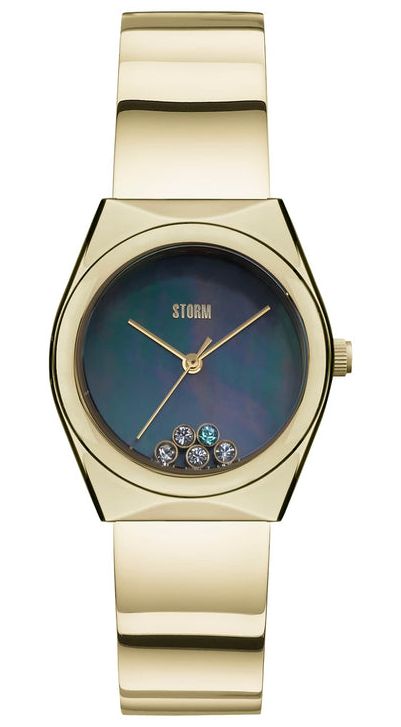 STORM 47552/GD/BK Zinara Gold Black (30mm) Black Mother-of- Watch