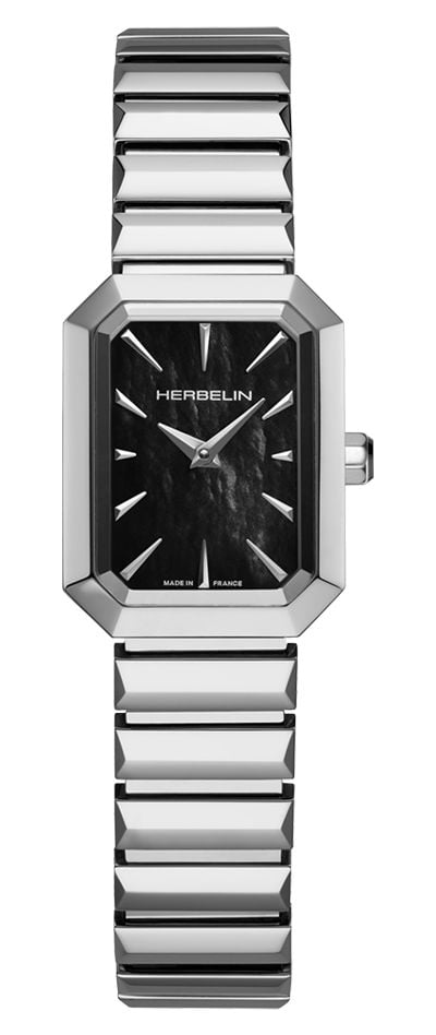Herbelin 17556B49 OctogÃ´ne Quartz (20.4mm) Black Mother-of- Watch