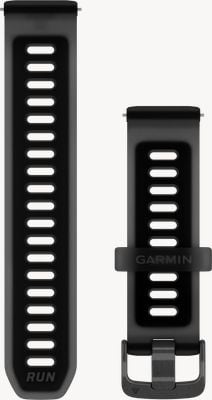 Garmin Quick Release Bands (20mm) Translucent Black/Black Silicone with Slate Hardware - Strap Only 010-11251-AQ
