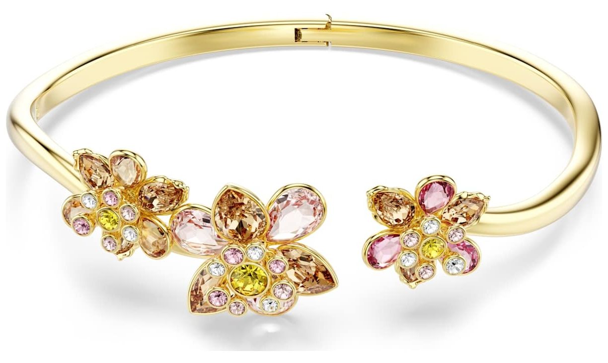 Swarovski 5736220 Idyllia Bangle Mixed Cuts Flower Jewellery