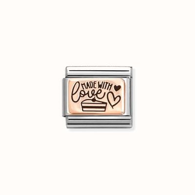 Nomination Composable Bonded Rose Gold Made with Love Cake 430111/24