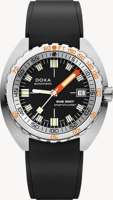 DOXA SUB 300T Sharkhunter (42.5mm) Black Iconic Dial / Black FKM Rubber Strap 840.10.101.20
