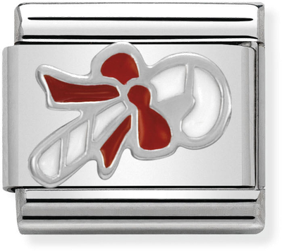 Nomination Classic Candy Cane Sterling Silver & Steel Enamel Charm 330204/07