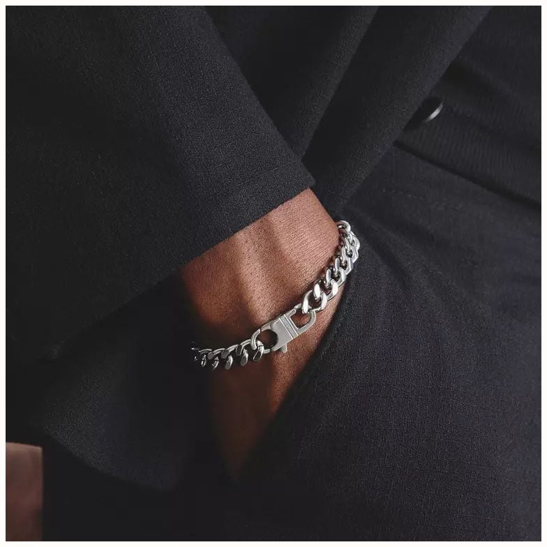 Thomas Sabo Mens Stainless Steel Curb Bracelet A2252-S01-53-L19,5 - alternate view 3