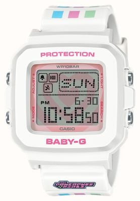 Casio BABY-G PowerPuff Girls Collaboration (49.7mm) Digital Dial / White Resin Strap BGD-10KPP-7ER