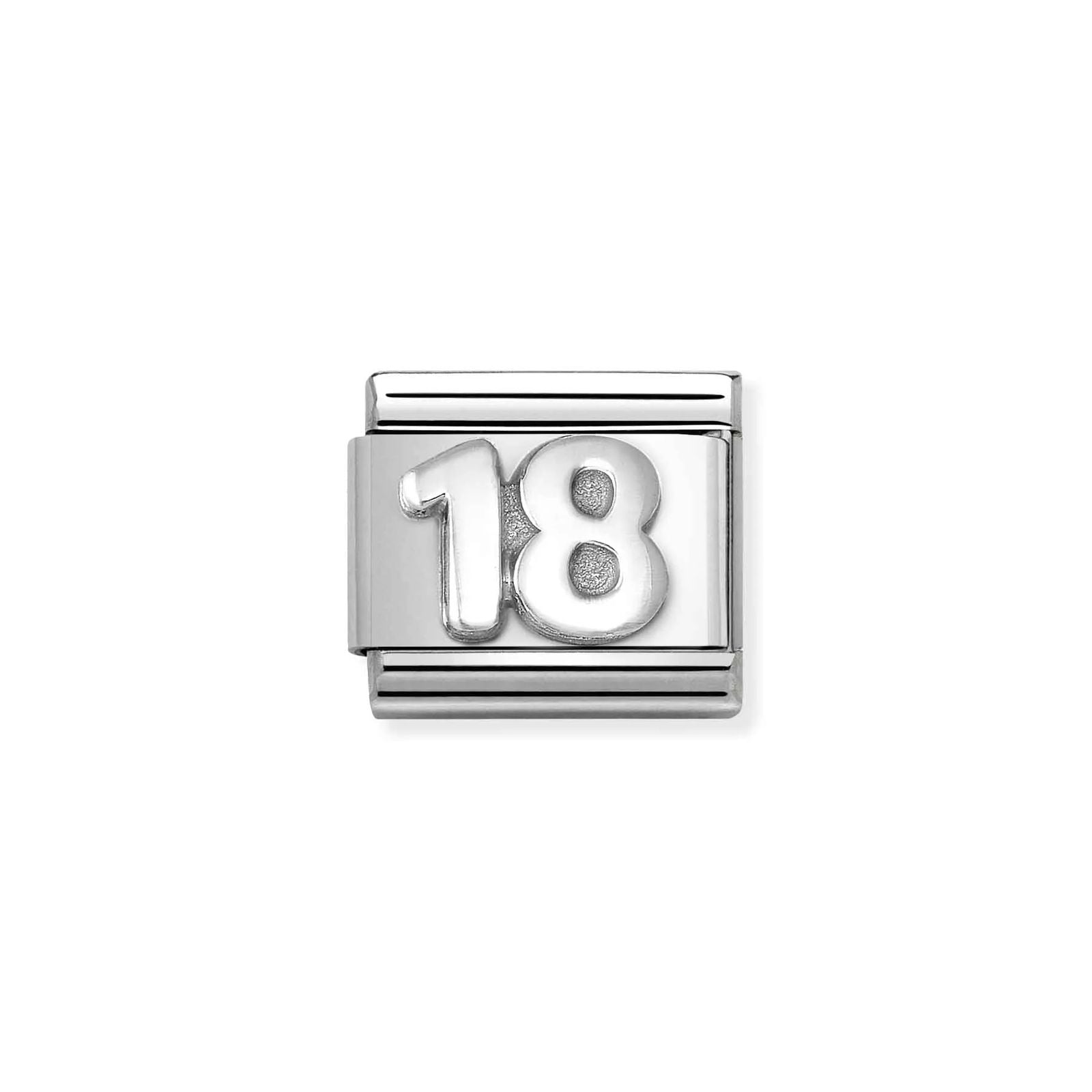 Nomination 330101/56 Classic Oxidised SYMBOLS ’18’ Charm Jewellery