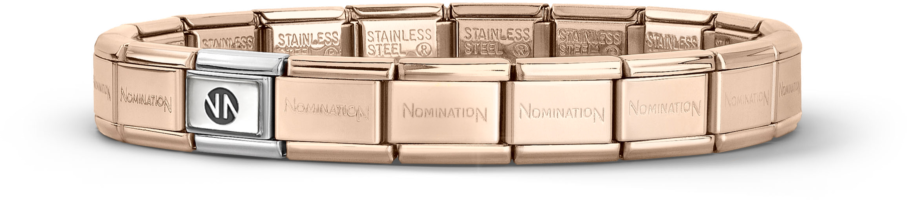 Nomination COMPOSABLE Classic Starter Bracelet in Rose PVD - (14 links) 030001/SI/011-14