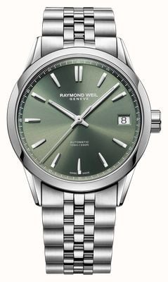 Raymond Weil Freelancer Date Automatic (40mm) Green Sunray Dial / Stainless Steel Bracelet 2741-ST-52001