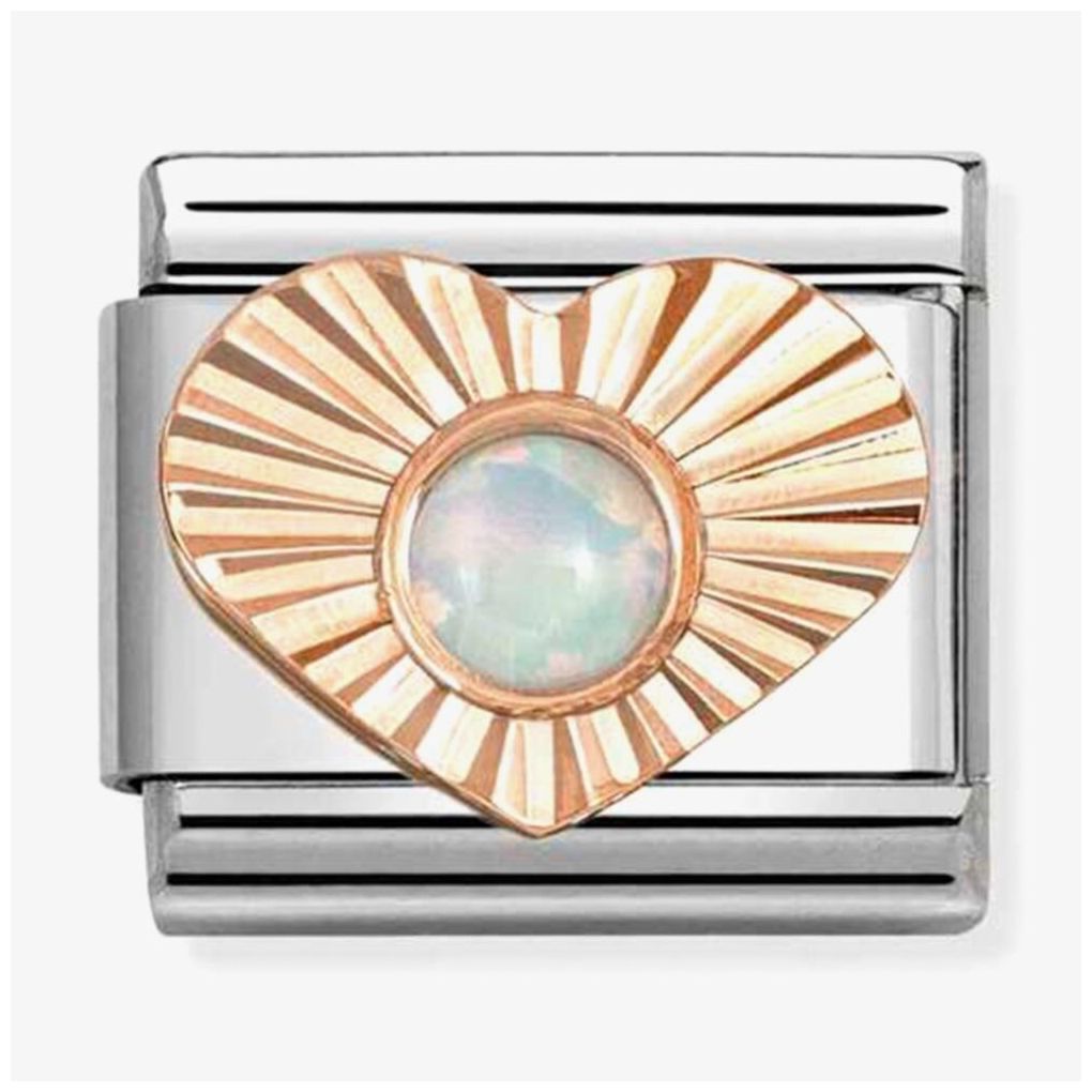 Nomination 430516/07 Rose Gold Heart With White Opal Jewellery