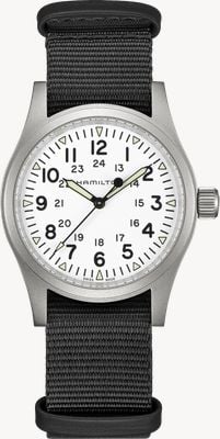 Hamilton Khaki Field Mechanical (38mm) White Dial / Black Textile NATO Strap H69439910