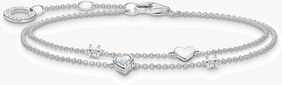 Thomas Sabo Charm Club Charming Bracelet | Crystal Set Sterling Silver | 19cm A2057-051-14-L19V