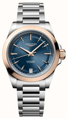 LONGINES Conquest Automatic 18k (34mm) Blue Sunray Dial / Stainless Steel Bracelet L34305926