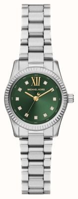 Michael Kors Lexington Petite Crystal (26mm) Green Sunray Dial / Stainless Steel Bracelet MK7580