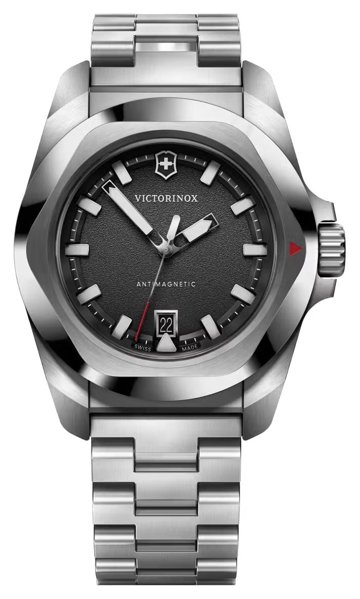 Victorinox 242030 I.N.O.X. Quartz (41mm) Black Dial / Watch