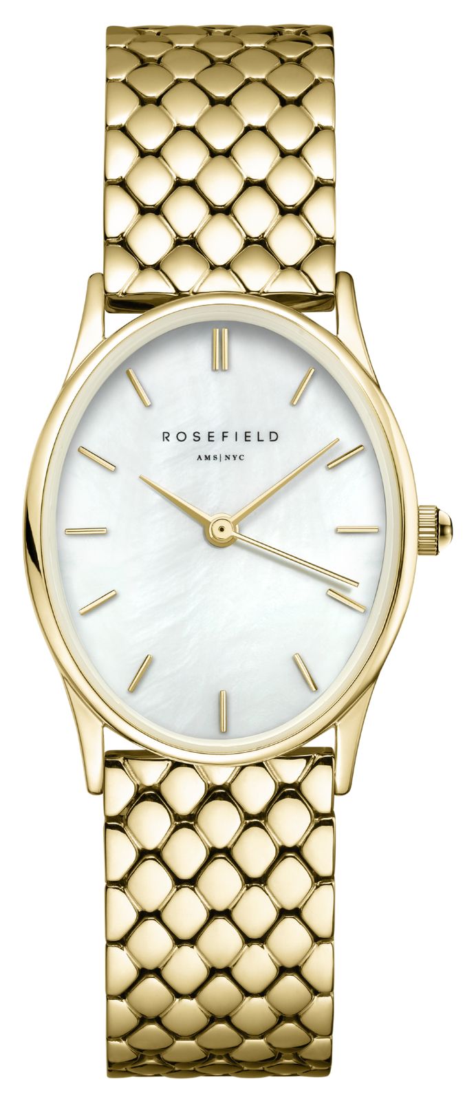 Rosefield OWGSG-OV01 Oval (24mm) White Mother-of-Pearl Dial Watch