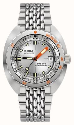 DOXA SUB 300 Searambler (42.5mm) Silver Sunray Dial / Stainless Steel Rice-Grain Bracelet 821.10.021.10