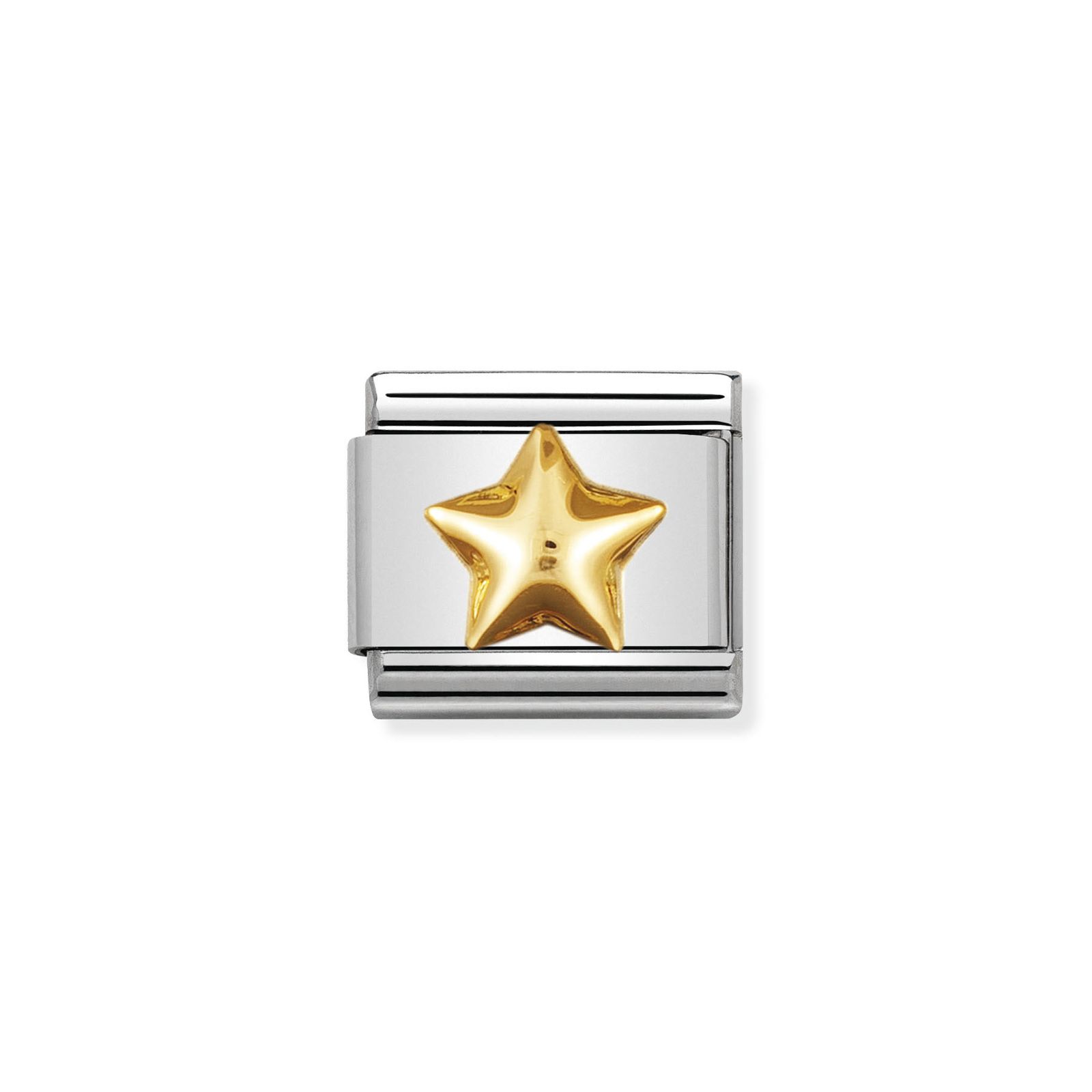 Nomination 030110/12 Classic Star 18ct Gold & Steel Charm Jewellery