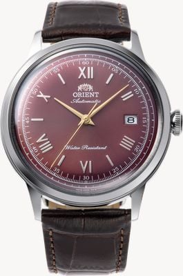 Orient Bambino Automatic (40.5mm) Red Dial / Brown Leather Strap RA-AC0026R30B