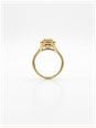 Emerald And Round Brilliant Natural Diamond 18ct Yellow Gold Double Halo Ring J94859 - alternate view 3