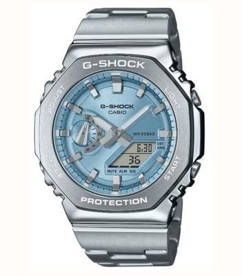 Casio G-Shock Metal (44.4mm) Sky Blue Dial / Stainless Steel Bracelet GM-2110D-2AER